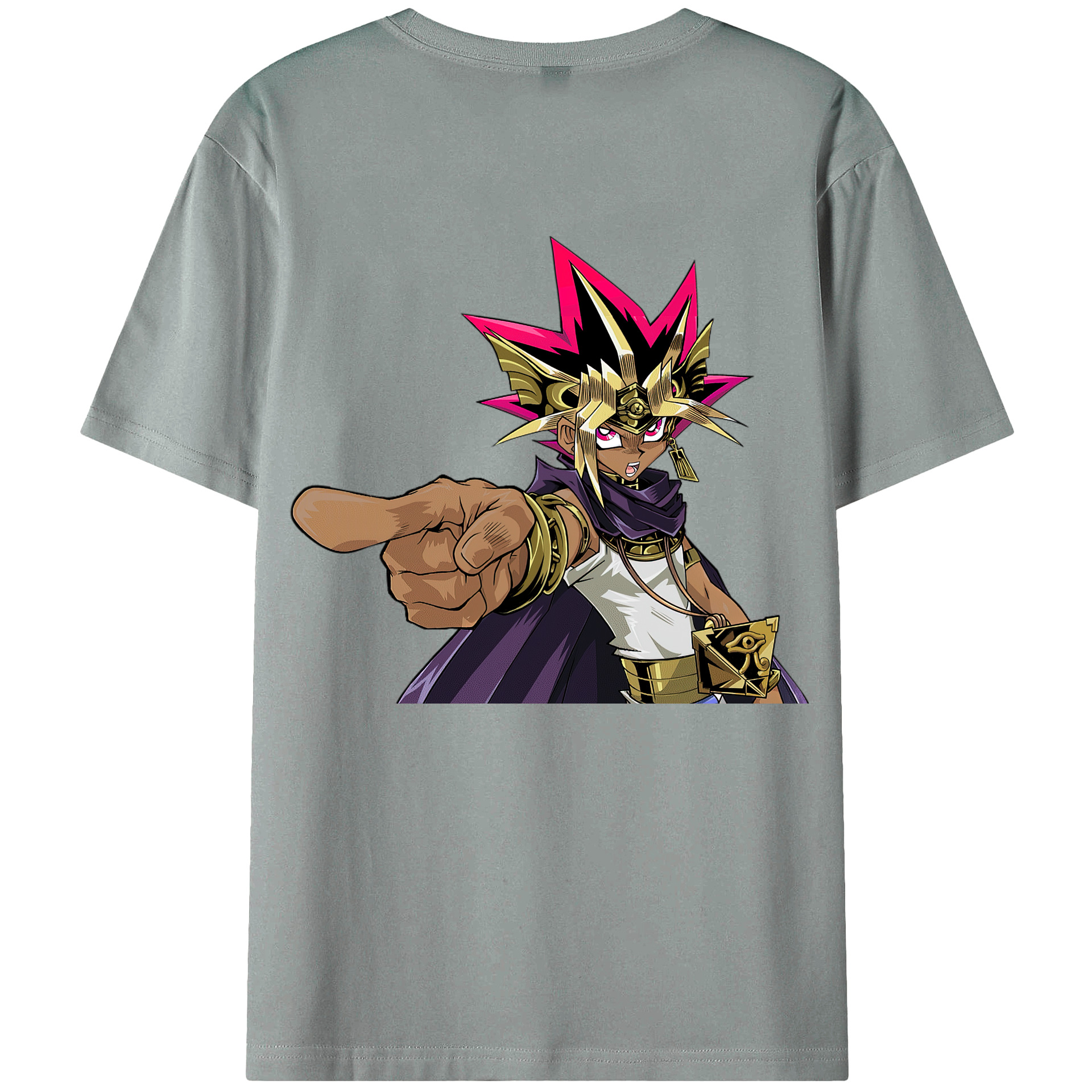 （画像用） 遊☆戯☆王 Yu-Gi-Oh! 綿100％ メンズ半袖Tシャツ（バックプリント） 通気性
